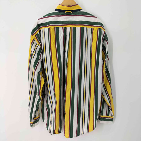 トミーヒルフィガー TOMMY HILFIGER 90s マルチカラー ストライプ柄 BD 長袖シャツ メンズ JPN:XL